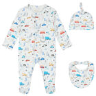 Baby Boys White City Babygrow Set, 1, hi-res